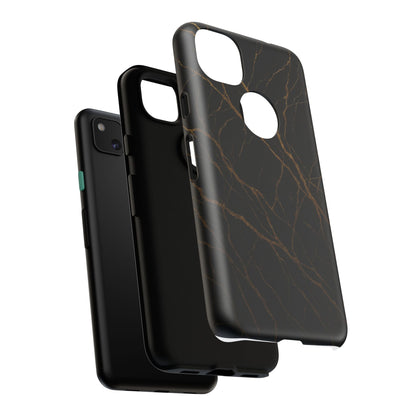 Black Marble Tough iPhone Case