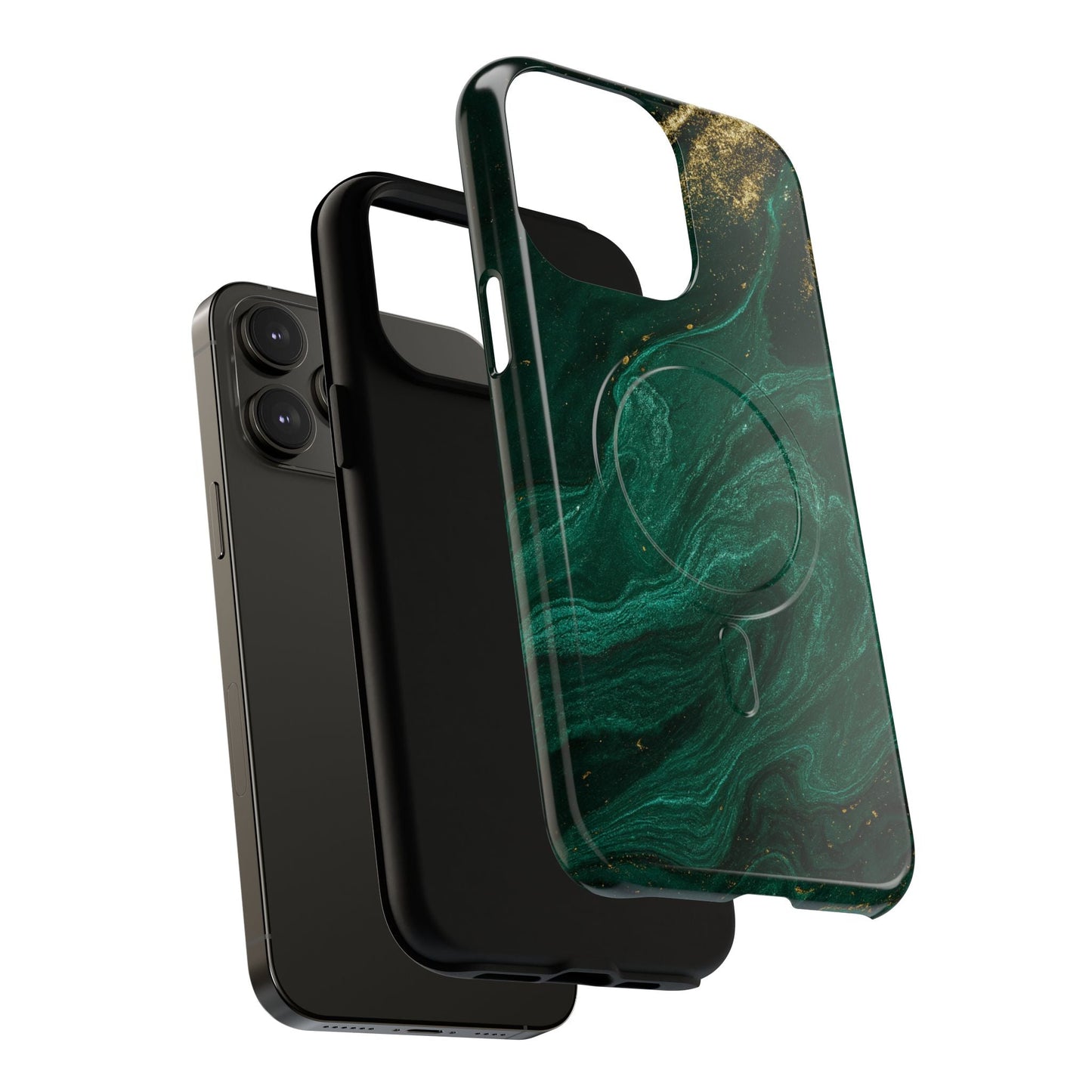 Emerald Marble with Gold Veins iPhone Case | with MagSafe  Shamo's