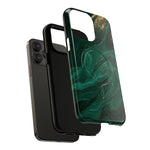 Emerald Marble with Gold Veins iPhone Case | with MagSafe  Shamo's