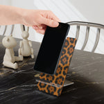 Lion Skin Print Mobile Phone Stand, Foldable Acrylic Smartphone Display