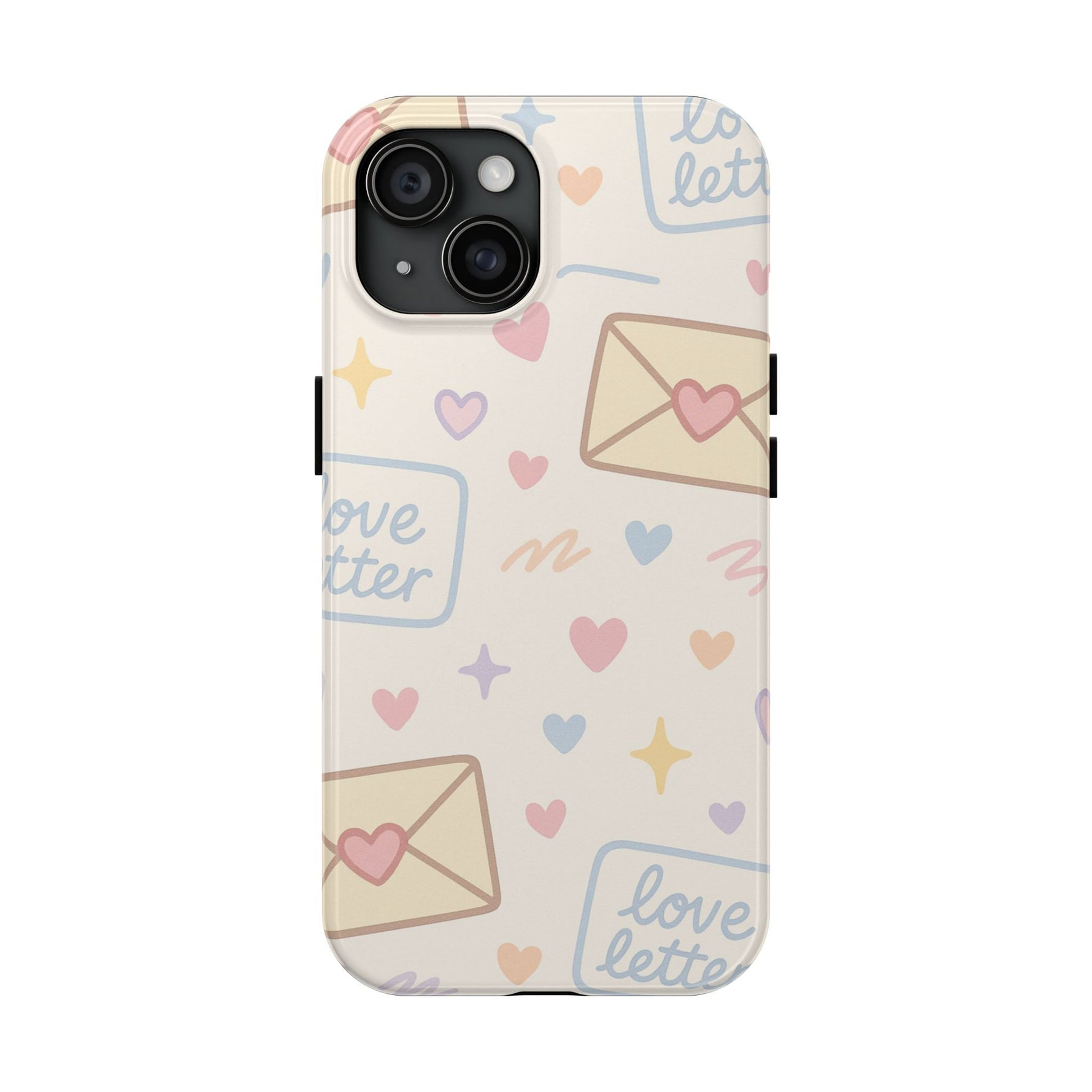 Pastel Love Letter Hearts Impact Phone Case  Shamo's iPhone 15
