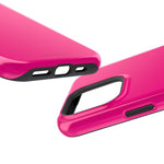Neon Pink MagSafe Compatible Impact-Resistant Phone Case Hot Pink