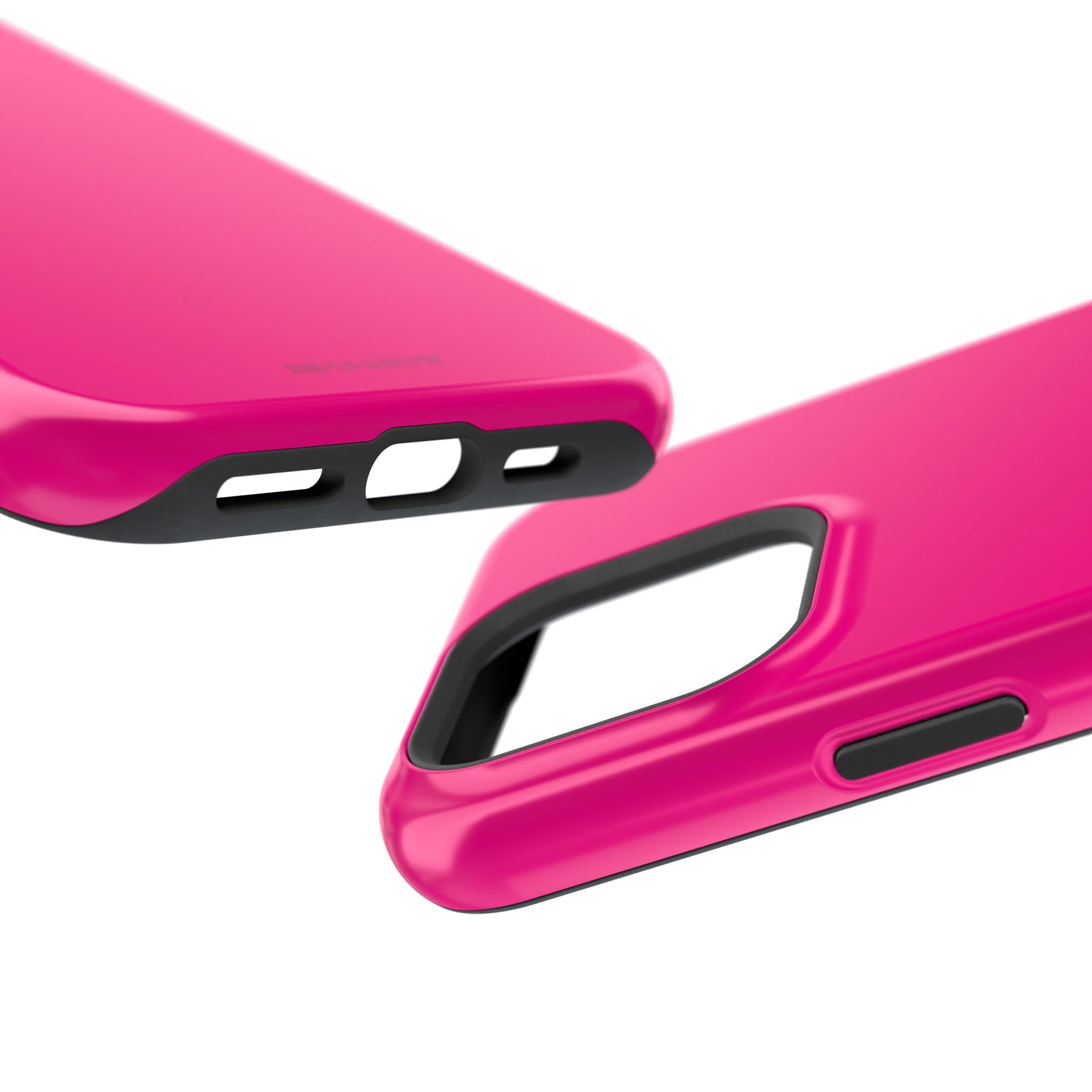 Neon Pink MagSafe Compatible Impact-Resistant Phone Case Hot Pink