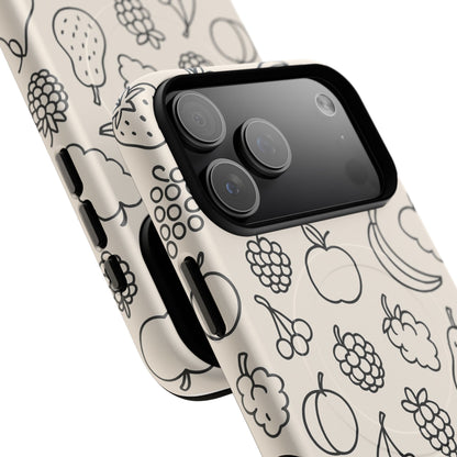 Fruit Pattern Tough iPhone Case | Compatible with MagSafe