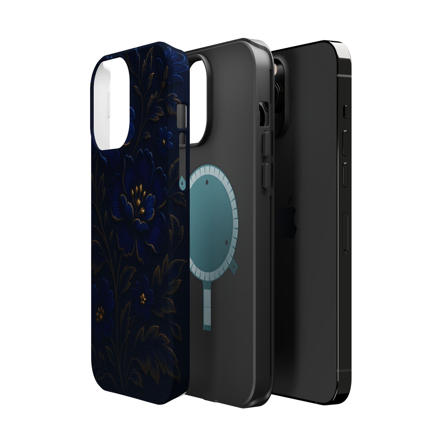 3D Velvet Night Flower iPhone Case | MagSafe