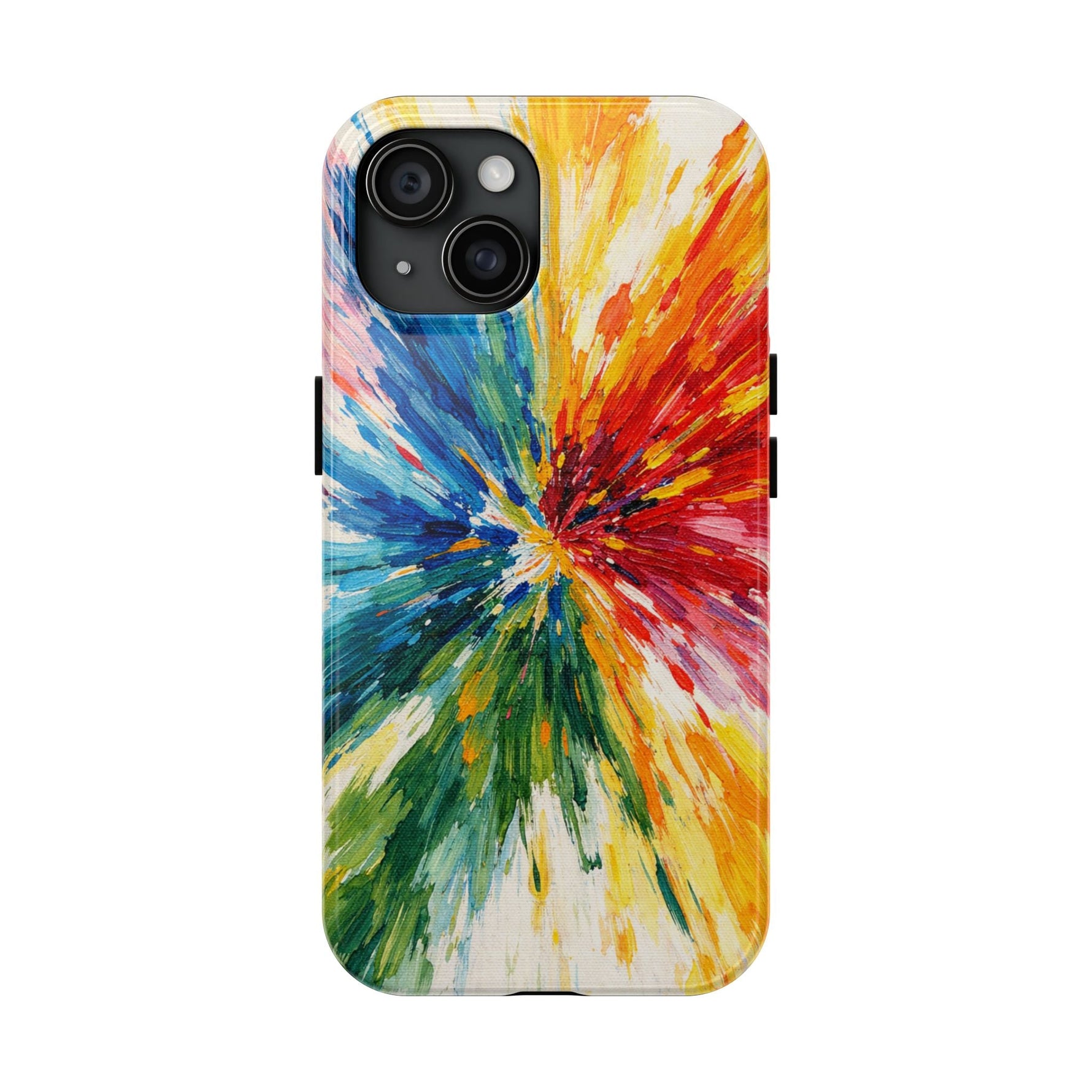 Vibrant Abstract Paint Explosion Impact Phone Case  Shamo's iPhone 15