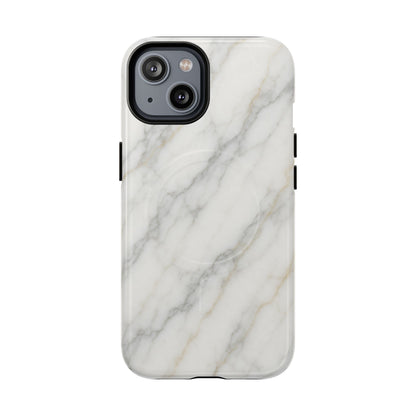 Classic White Marble iPhone Case with MagSafe - Shamo's