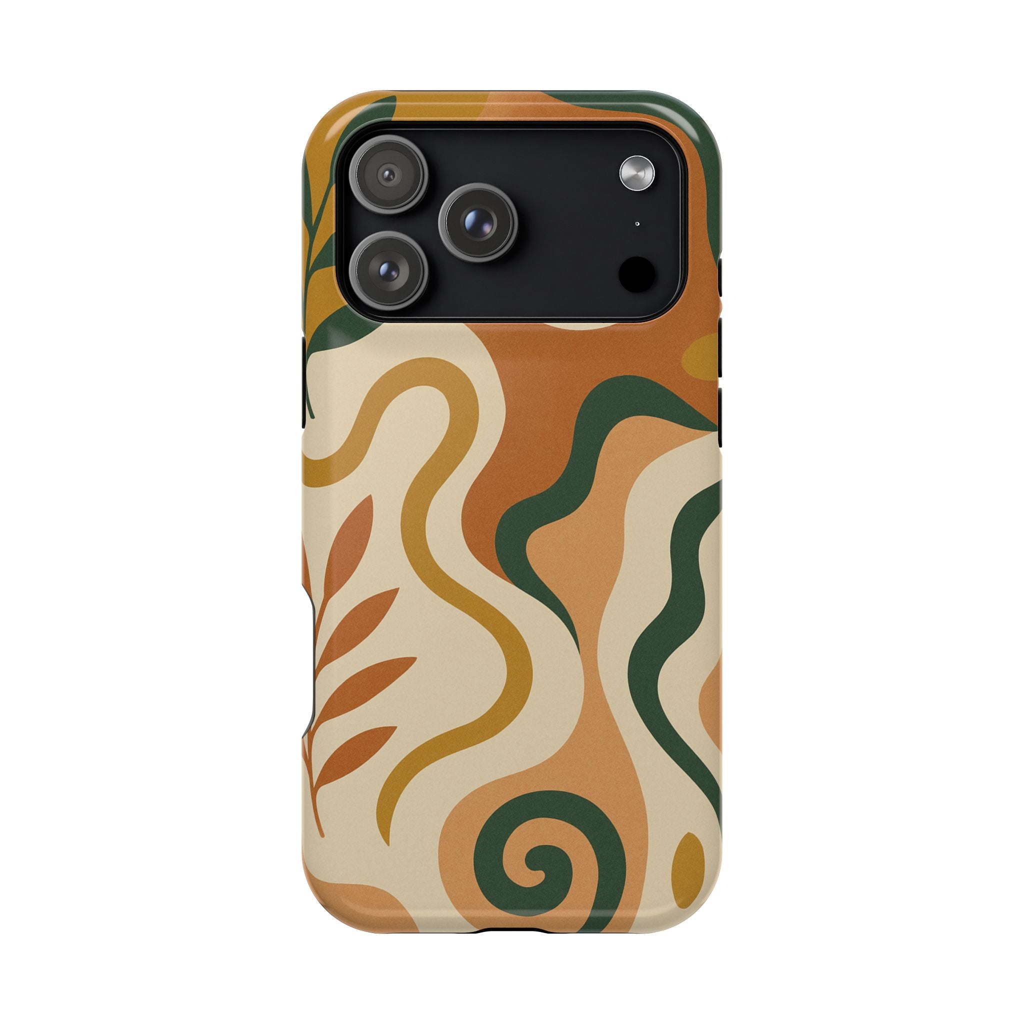 Abstract Earth-Tone Impact iPhone Case — MagSafe  Shamo's iPhone 17 Pro Max / Glossy