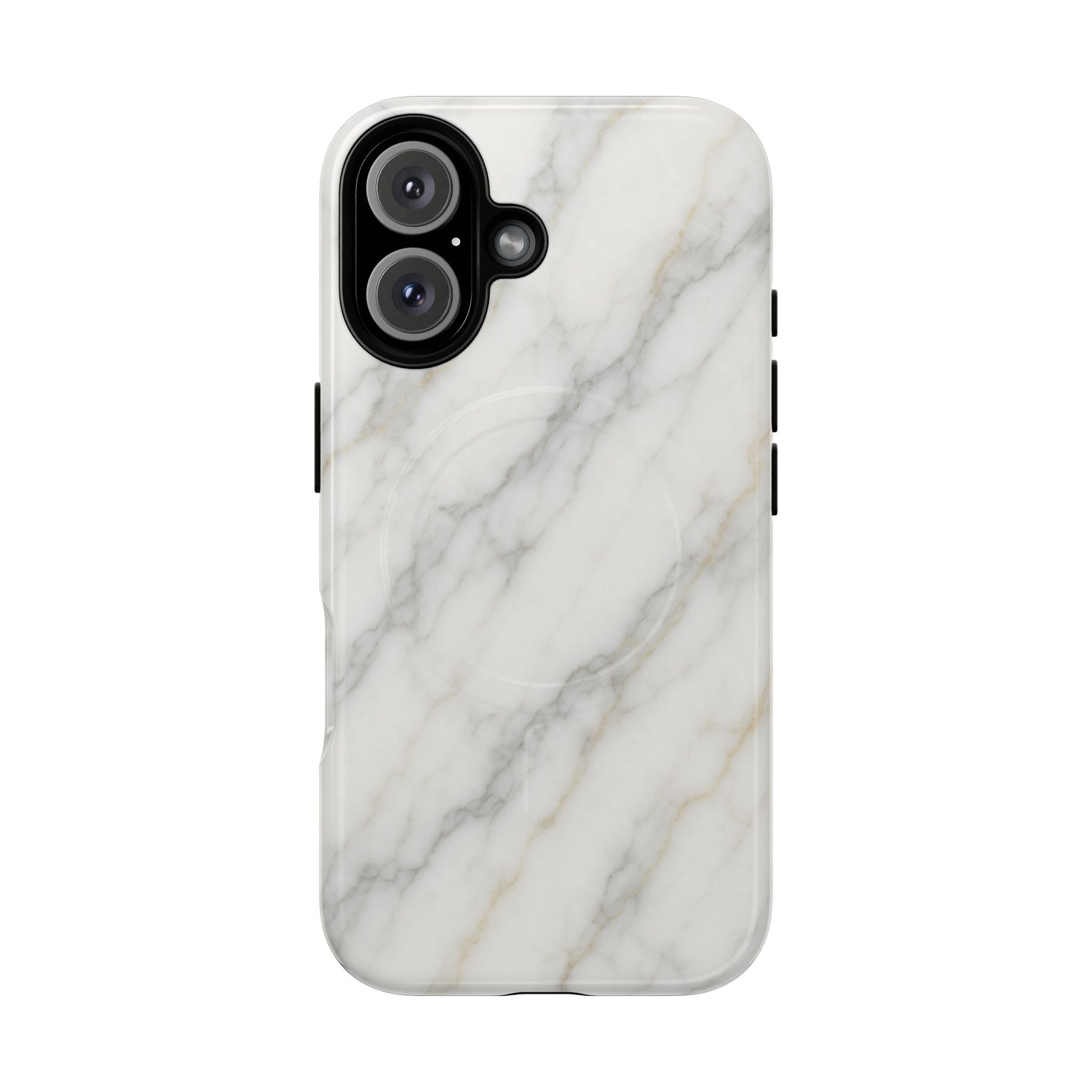 Classic White Marble iPhone Case with MagSafe - Shamo's
