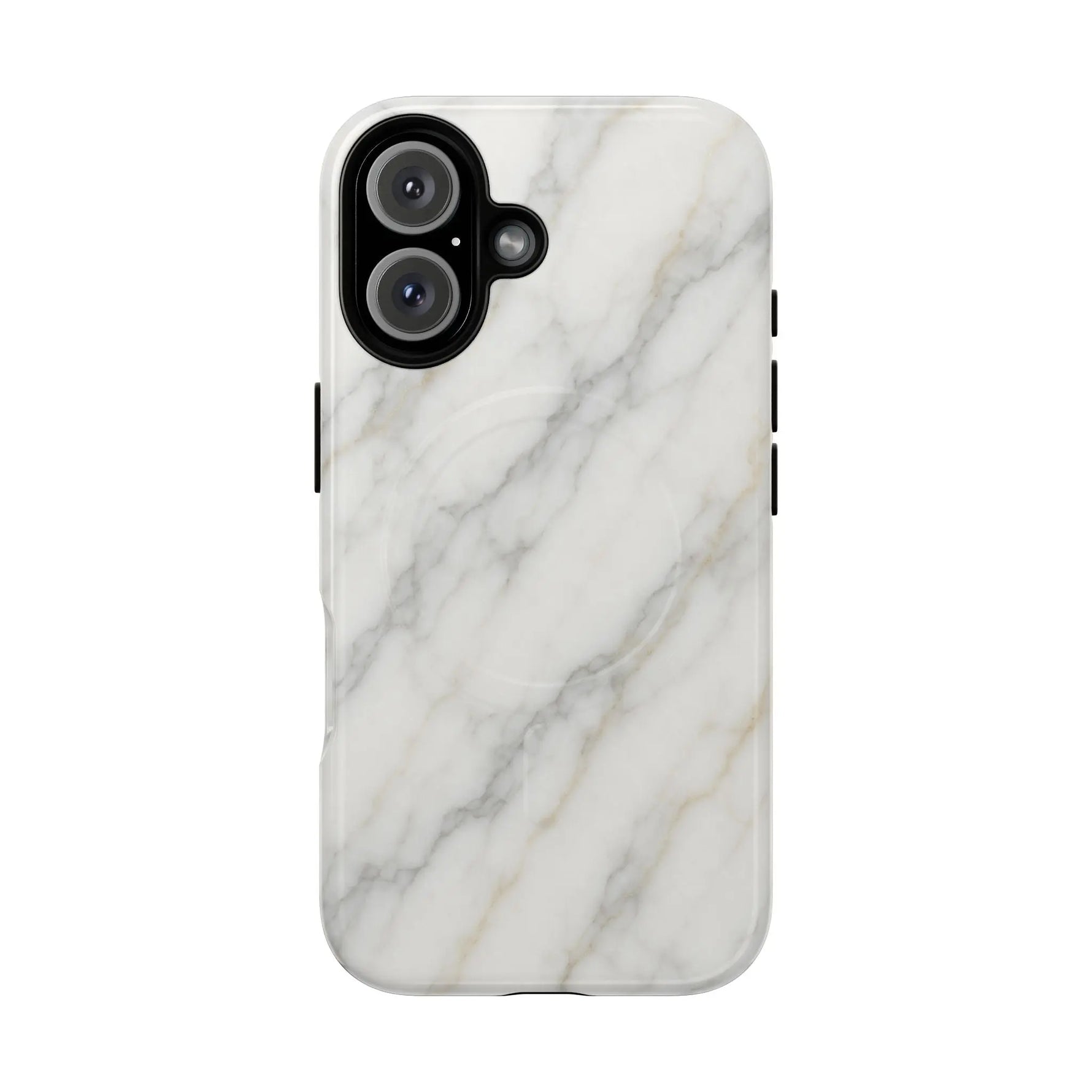 Classic White Marble iPhone Case with MagSafe - Shamo's