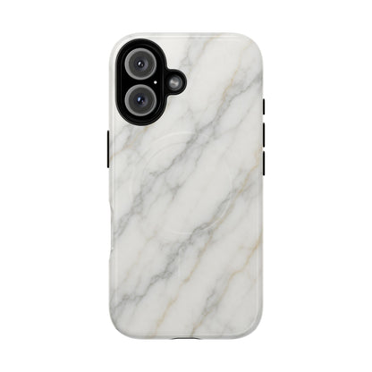 Classic White Marble iPhone Case with MagSafe - Shamo's