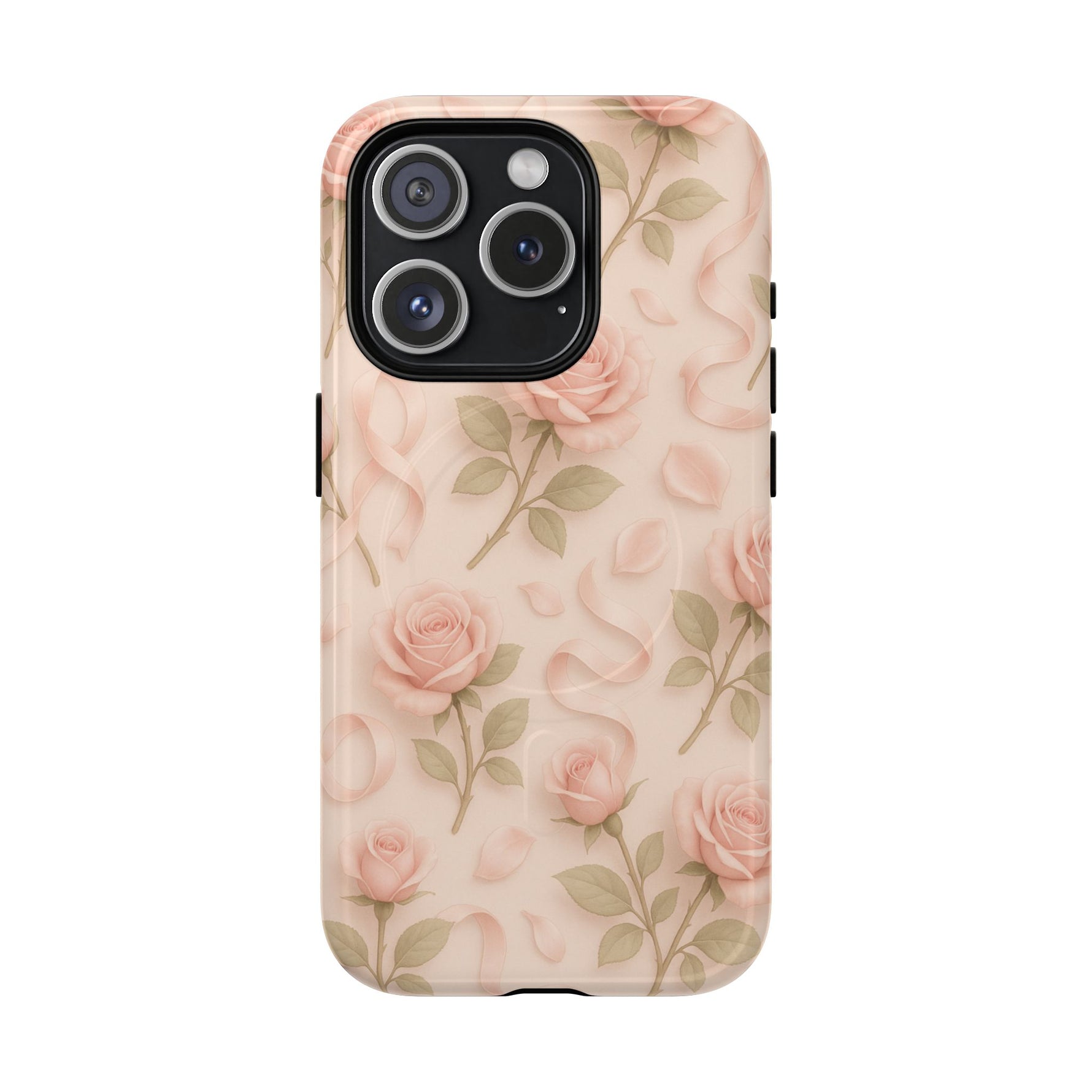 Blush Roses and Ribbons 3D iPhone Case | MagSafe - Shamo's