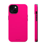 Neon Pink MagSafe Compatible Impact-Resistant Phone Case Hot Pink