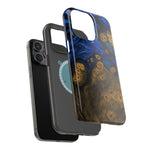 Blue Swirl & Burl Wood Impact iPhone Case | MagSafe compatible  Shamo's