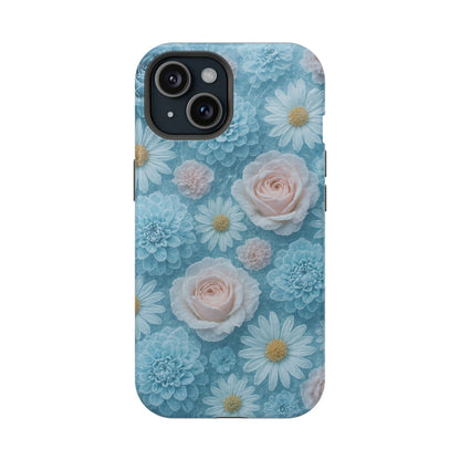 Frozen Floral Rose & Daisy Impact iPhone Case | MagSafe compatible  Shamo's iPhone 15 / Matte
