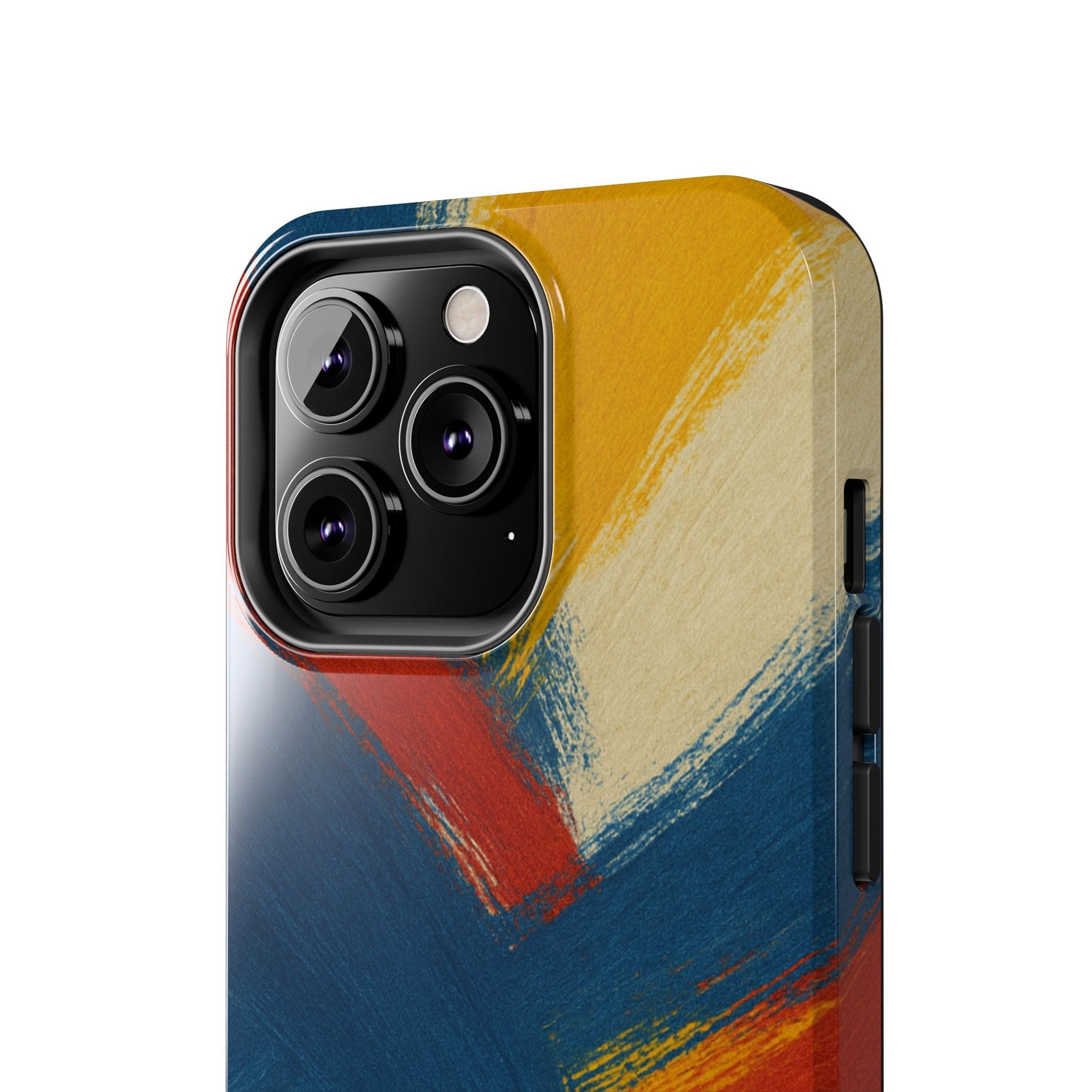 Abstract Brushstroke Tough Phone Case — Colorful Red, Blue & Yellow Protective Cover  Shamo's