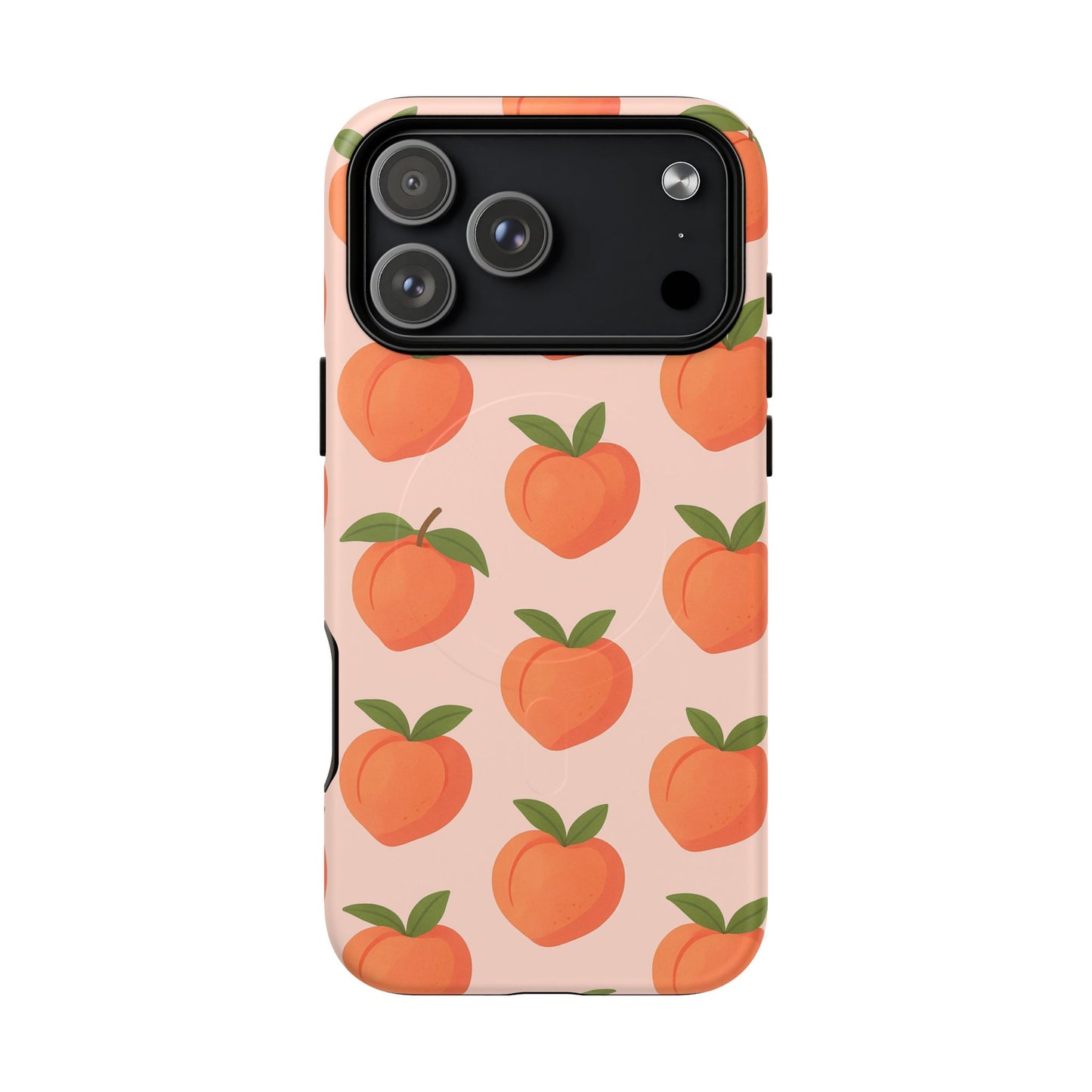 Peach Pattern Fruit Case for iPhone | MagSafe Compatible