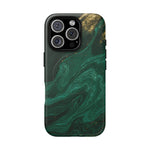 Emerald Marble with Gold Veins iPhone Case | with MagSafe  Shamo's iPhone 16 Pro / Matte
