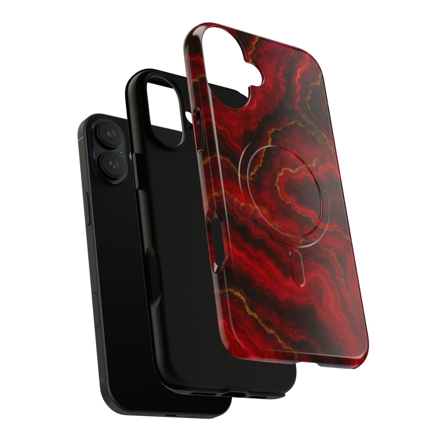 Red Marble iPhone Case with MagSafe