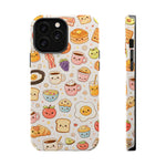 Kawaii Breakfast Pattern Magnetic Phone Case, Cute Cartoon Food Impact-Resistant Cover, MagSafe Compatible