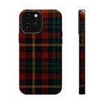 Plaid Impact-Resistant iPhone Case — Red Green Tartan Holiday Theme with MagSafe  Shamo's iPhone 13 Pro Max / Glossy