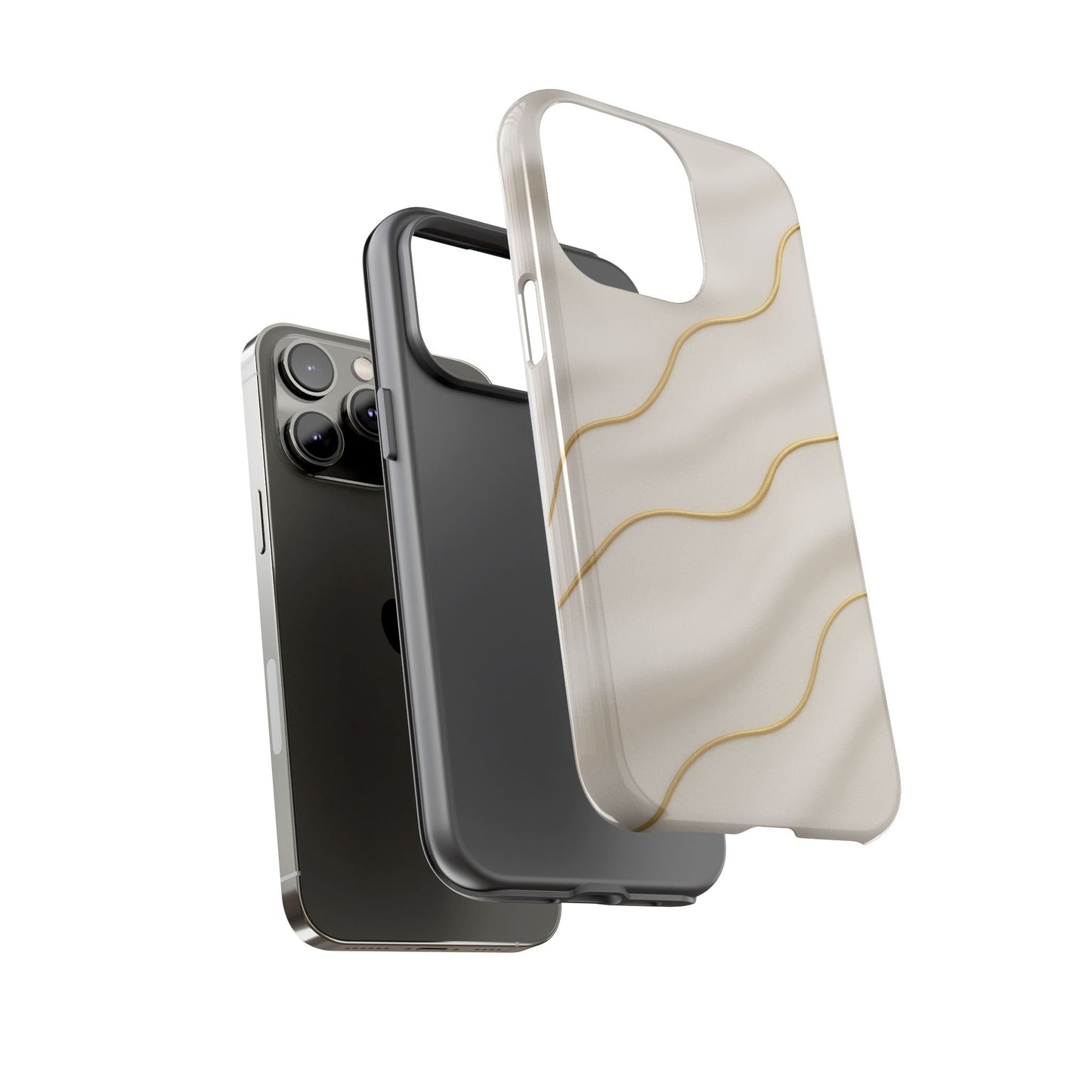 Elegant Gold Wave Tough iPhone Case