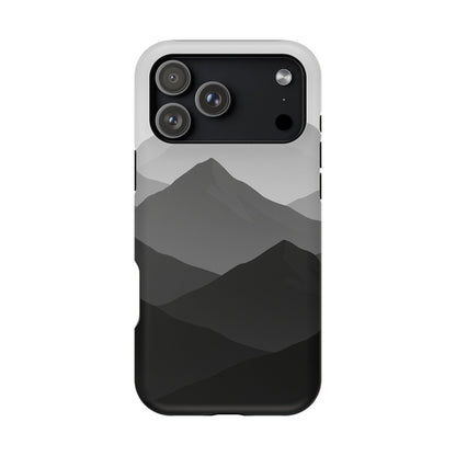 Monochrome Mountain Design iPhone Case | MagSafe  Shamo's iPhone 17 Pro Max / Matte