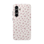 Rosebud Floral Tough iPhone Case — Pink Vintage Flower Protective Cover - Samsung Galaxy S24 - Shamo's