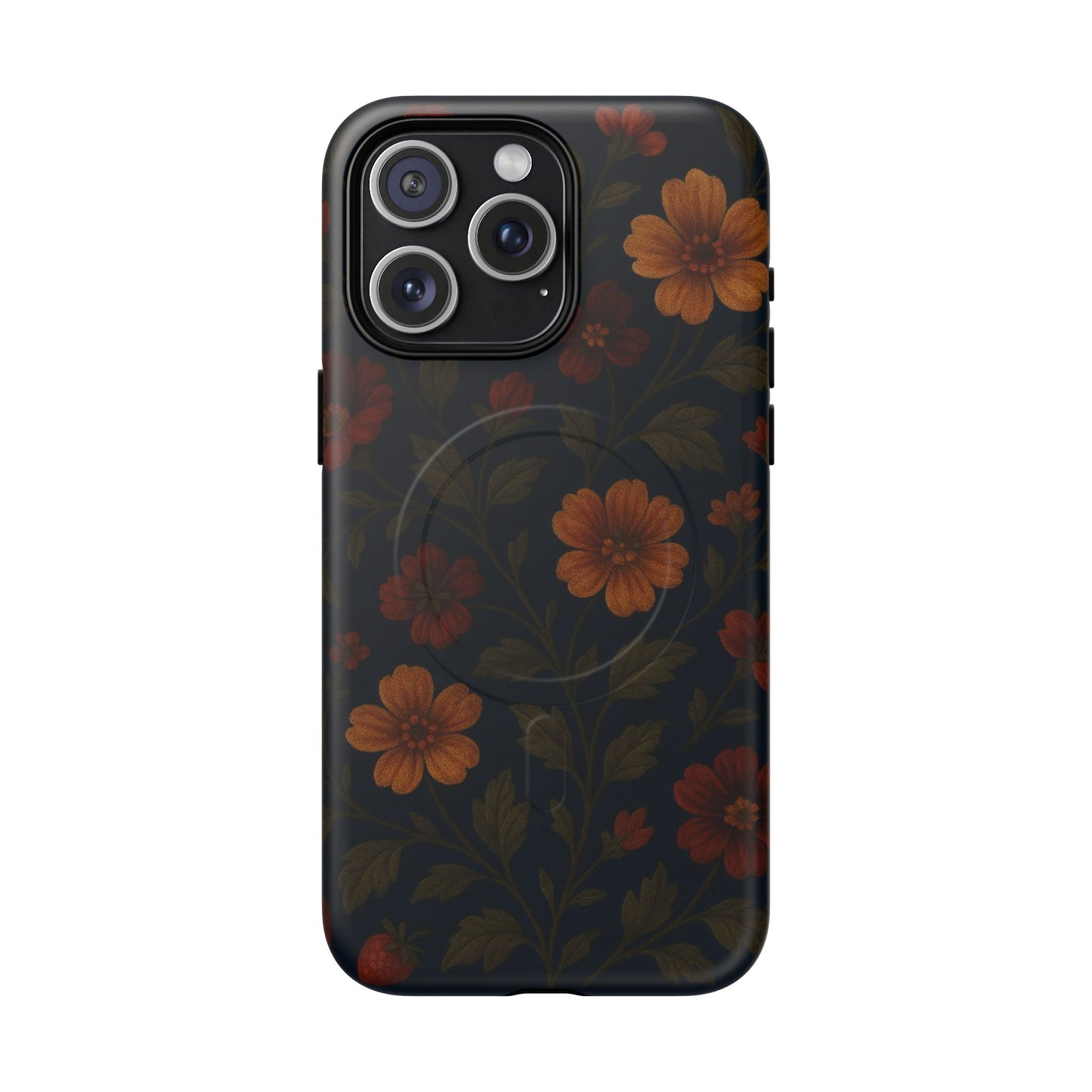 Floral Night Velvet iPhone Case - Works with MagSafe