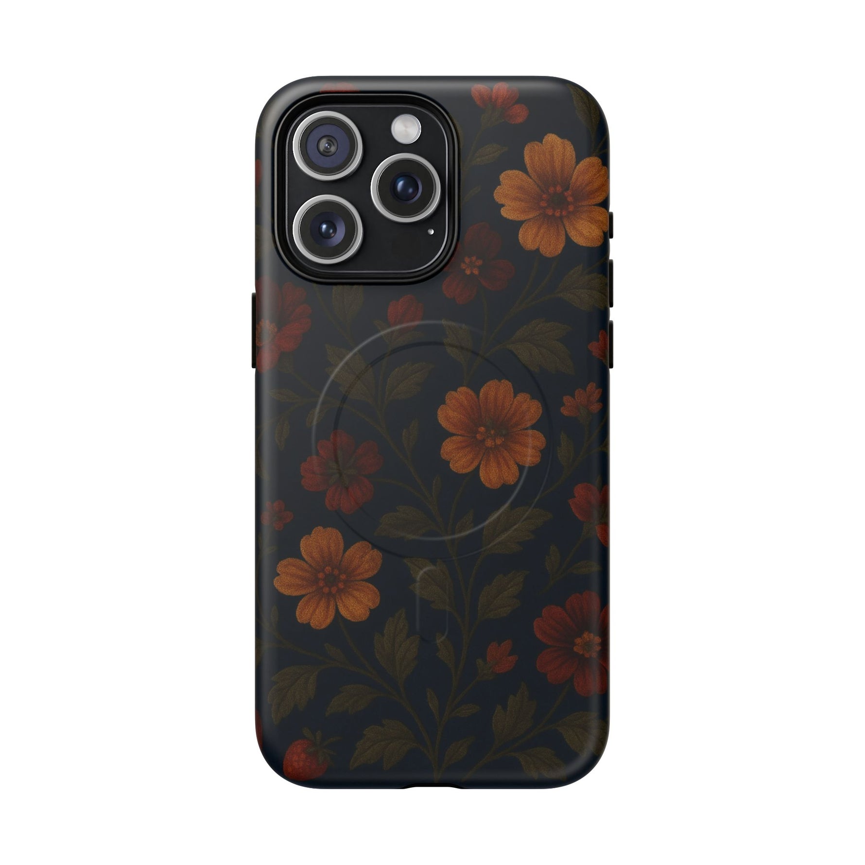 Floral Night Velvet iPhone Case - Works with MagSafe - Shamo's