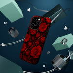 Melted Lava Dark Red Floral iPhone Case — MagSafe Compatible  Shamo's