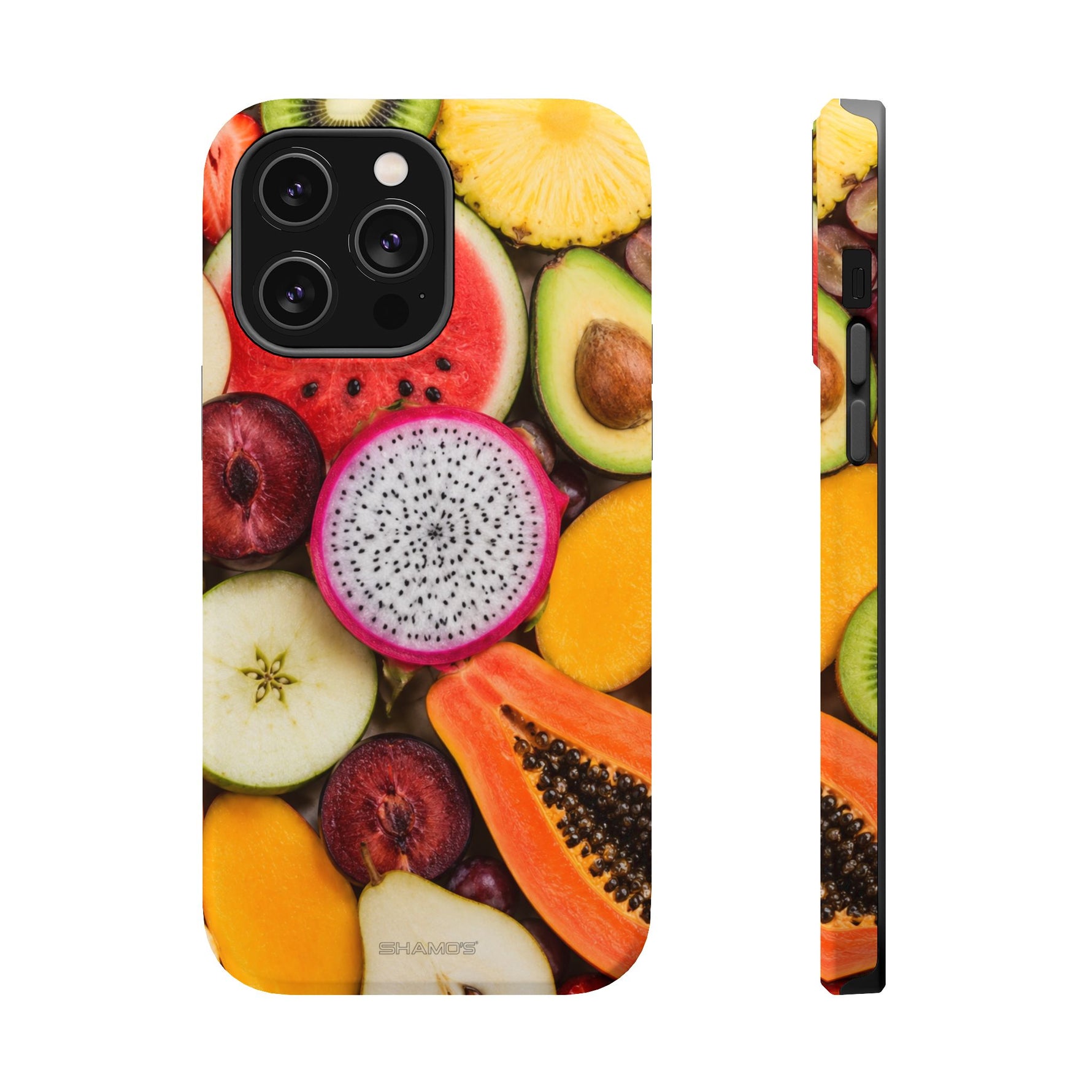 Tropical Fruit Magnetic Impact-Resistant Phone Case with MagSafe