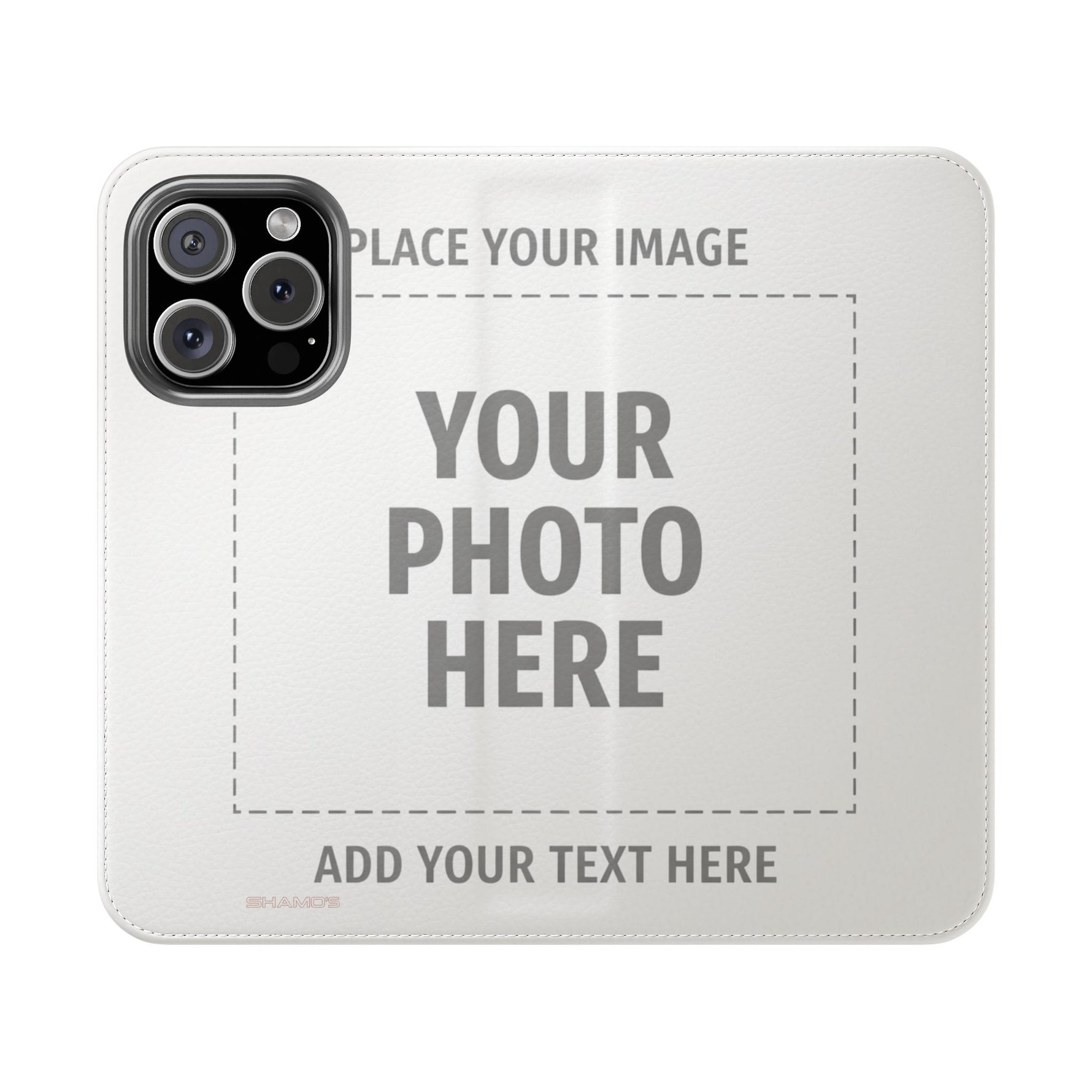 Personalized Flip Wallet Phone Case – Custom Photo & Text Wallet Cover