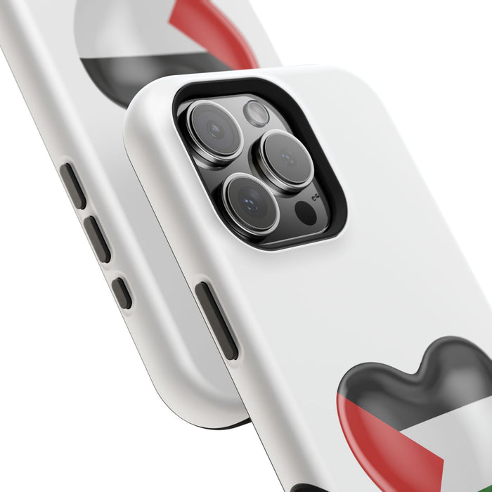 MagSafe Tough Cases with Palestinian flag in heart shape