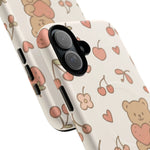 Teddy Berry Cozy Strawberry Pattern iPhone Case with MagSafe  Shamo's