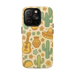 Mexico Hand-Drawn Cactus Pattern iPhone Case – Cute Desert Guitar & Sombrero Design | with MagSafe  Shamo's iPhone 14 Pro / Glossy