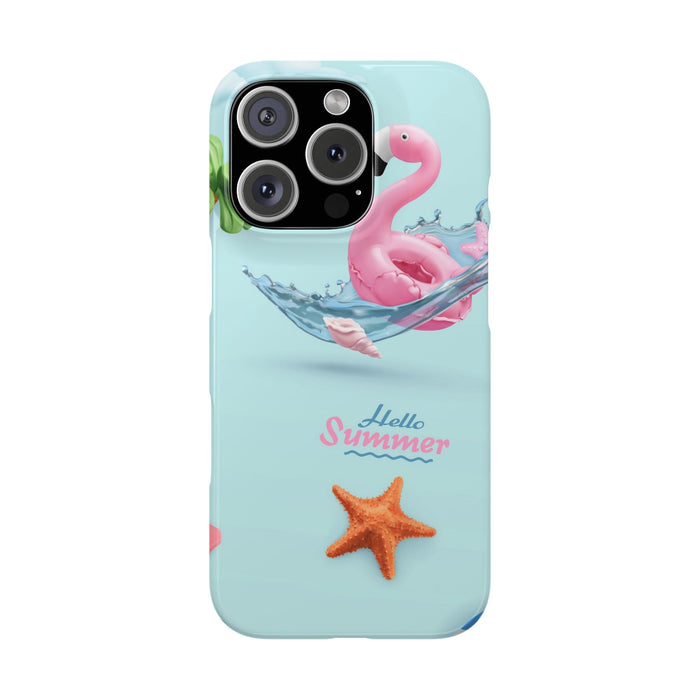 Slim Phone Cases with Hello Summer design