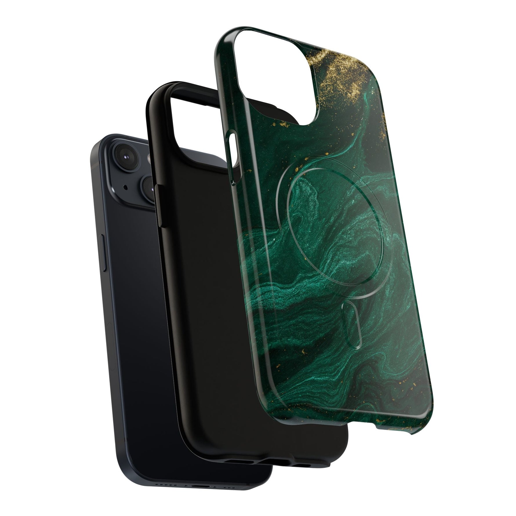 Emerald Marble with Gold Veins iPhone Case | with MagSafe  Shamo's