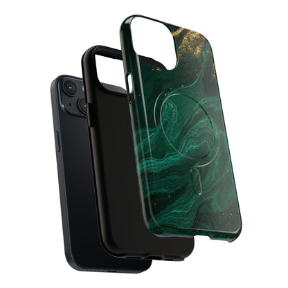 Emerald Marble with Gold Veins iPhone Case | with MagSafe  Shamo's