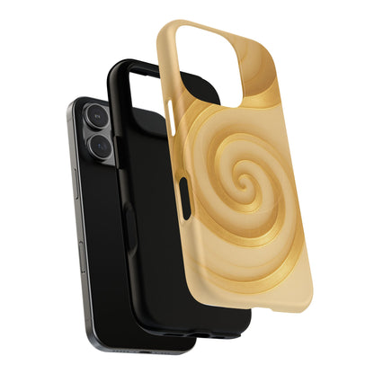 Luxury Series Swirl Gold iPhone Case compatible with MagSafe