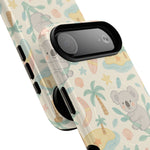 Australia Hand-Drawn Koala Beach iPhone Case — Cute Tropical Palm & Surf Print | with MagSafe  Shamo's