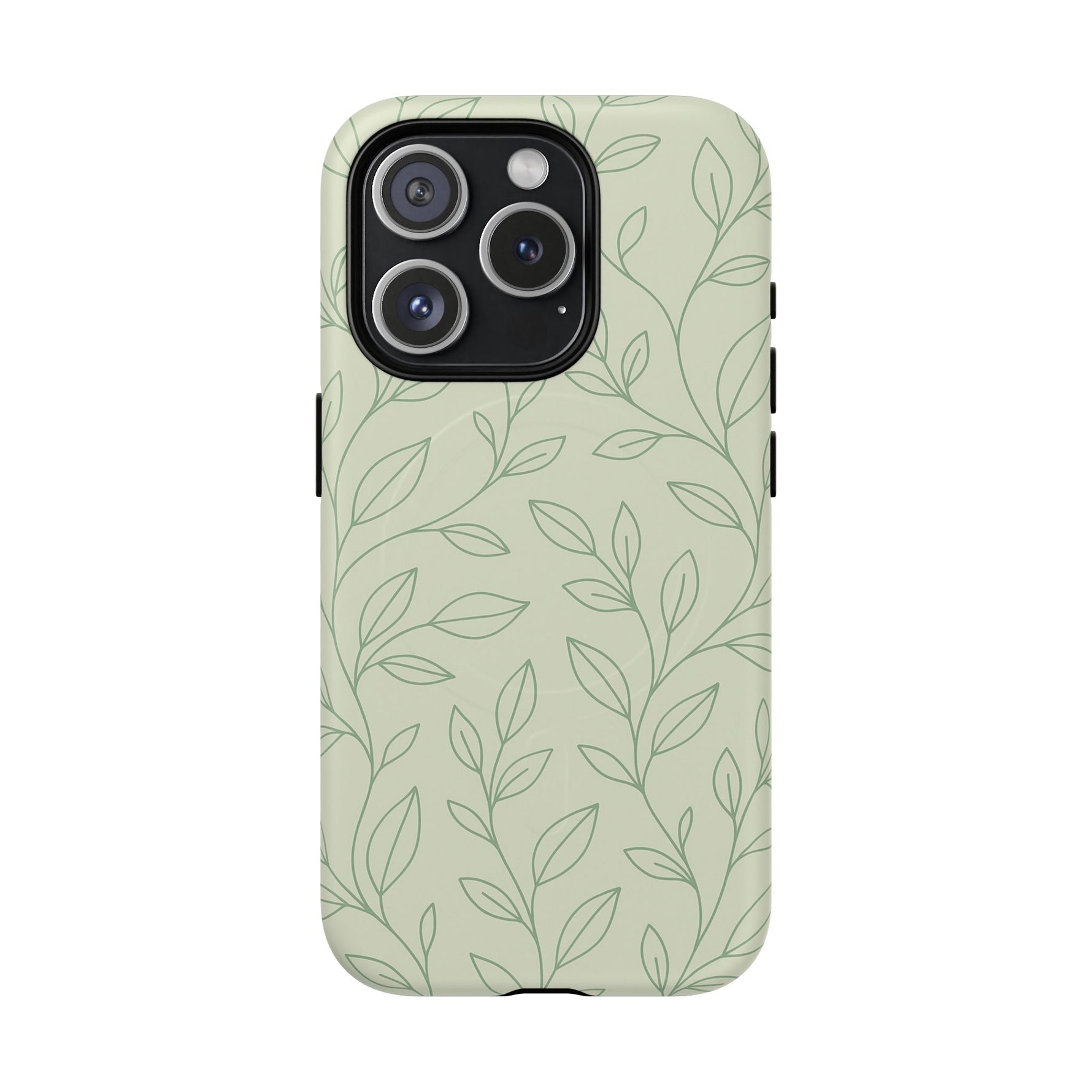 Sage Botanical Leaves Floral iPhone Case | MagSafe - Shamo's