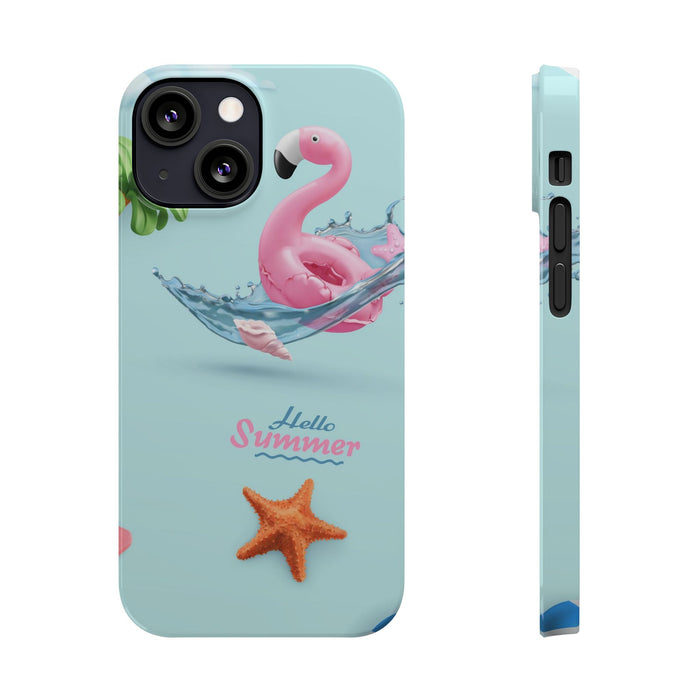 Slim Phone Cases with Hello Summer design