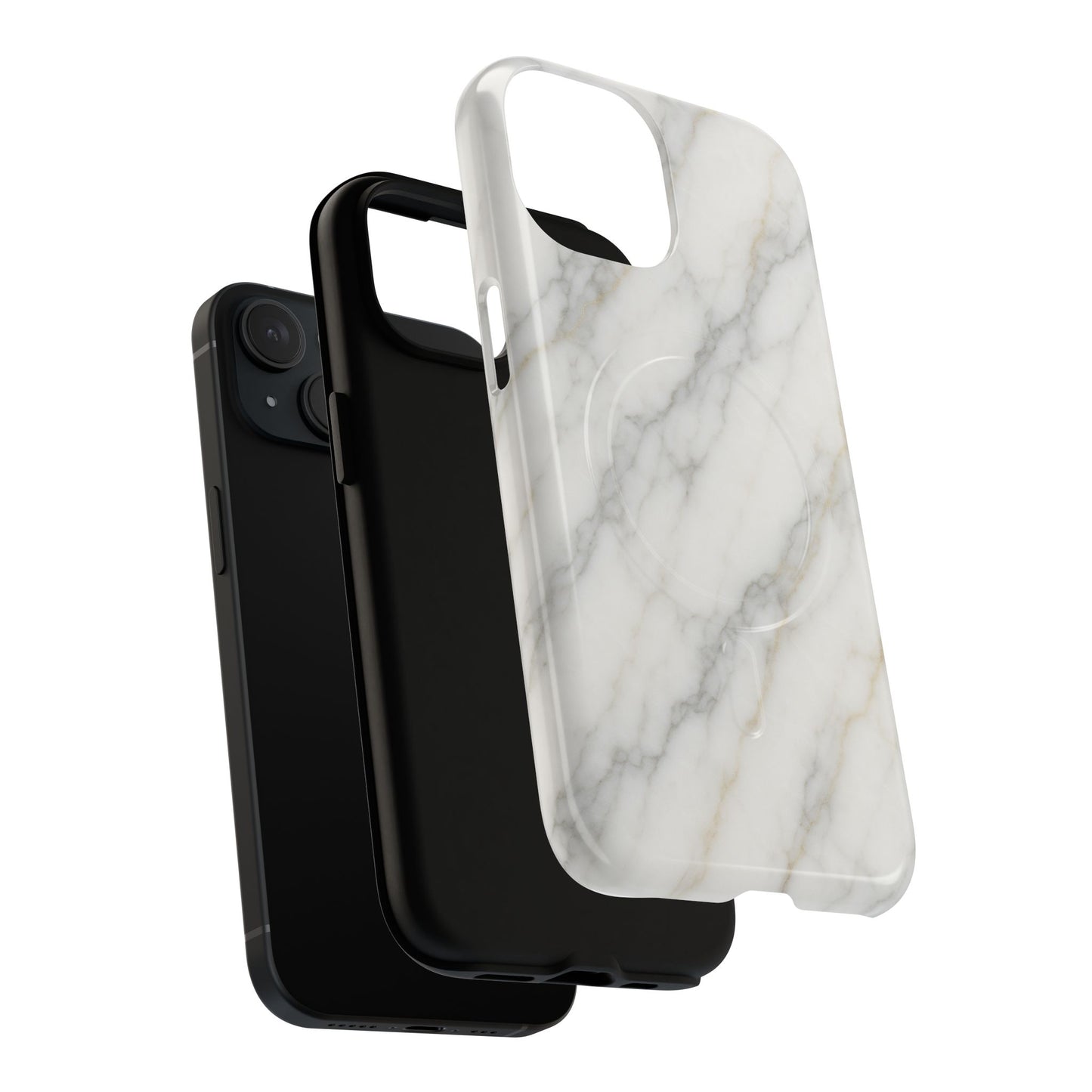 Classic White Marble iPhone Case with MagSafe - Shamo's