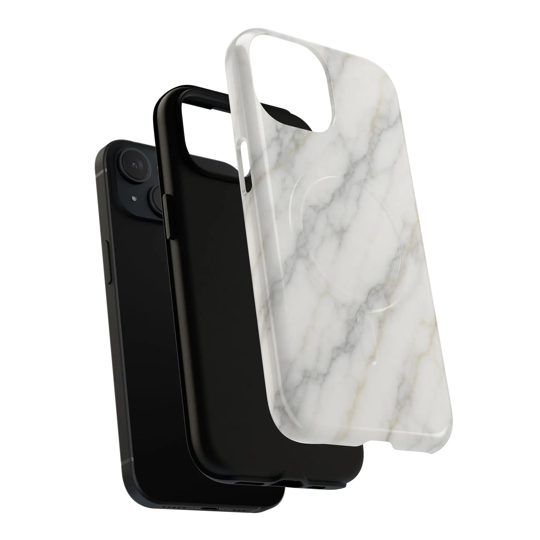 Classic White Marble iPhone Case with MagSafe - Shamo's