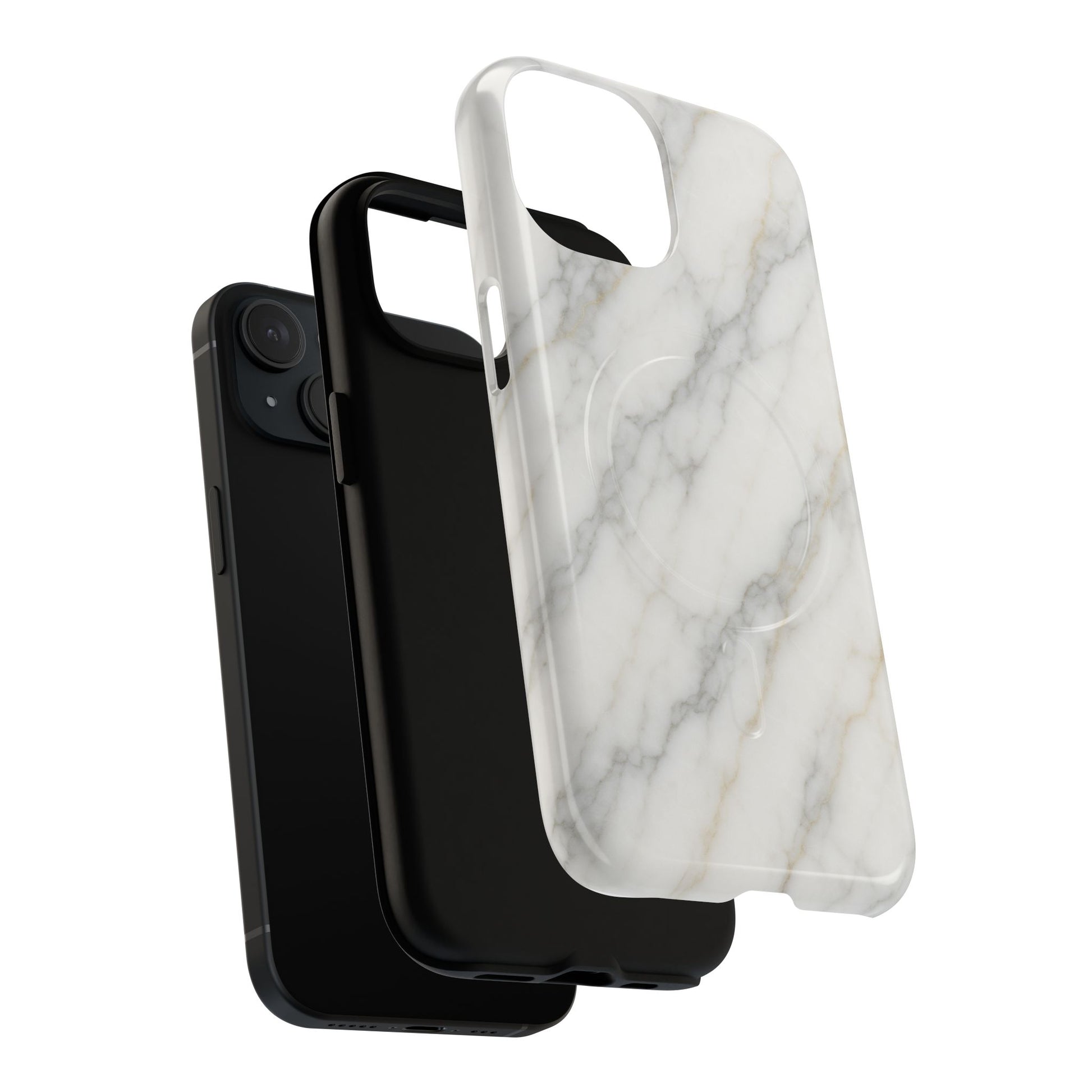 Classic White Marble iPhone Case with MagSafe - Shamo's