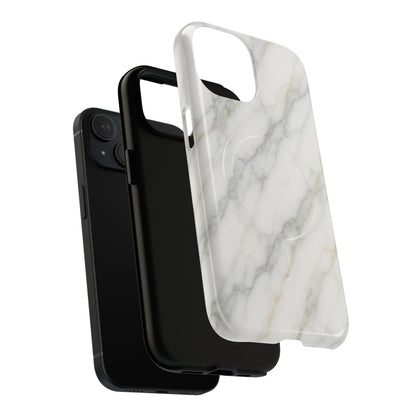 Classic White Marble iPhone Case with MagSafe - Shamo's