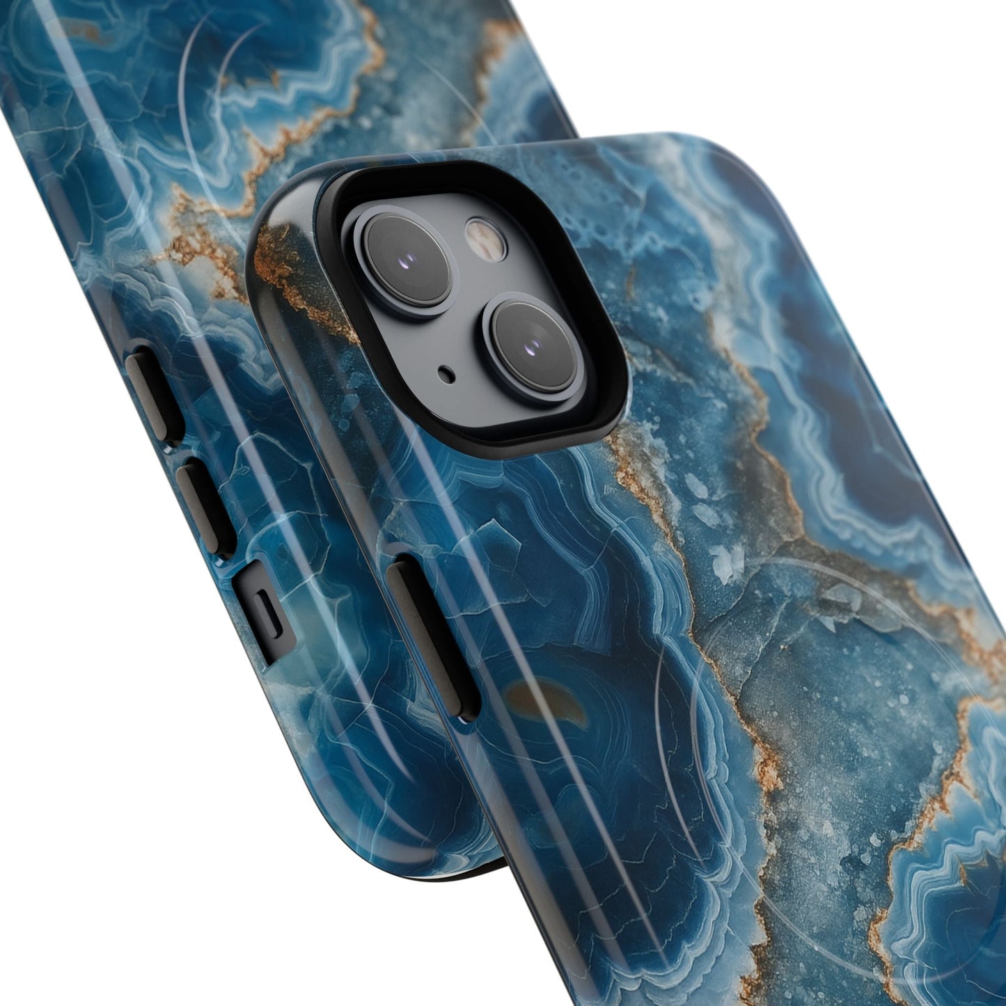Blue Agate Marble iPhone Case —with MagSafe