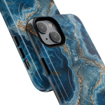 Blue Agate Marble iPhone Case —with MagSafe  Shamo's