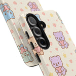 Cute Pastel Bear Impact Phone Case | Heart & Star Kawaii Pattern  Shamo's